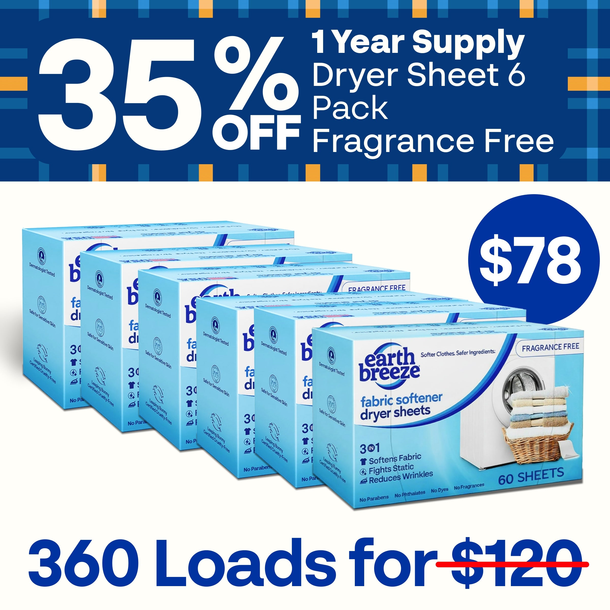 Alternative view of Dryer Sheet 6 Pack Bundle